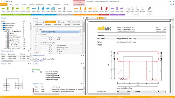 BauStatik | Intuitive Bedienung Die Programmoberfläche der BauStatik ist übersichtlich in verschiedene Bereiche zur Navigation, Eingabe, Ausgabe und Hilfen eingeteilt.