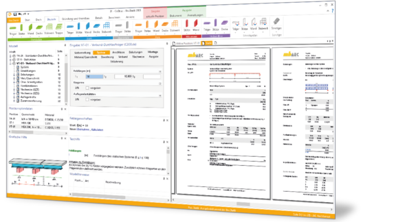 Perspektivische Darstellung der Programmoberfläche von CoStruc.