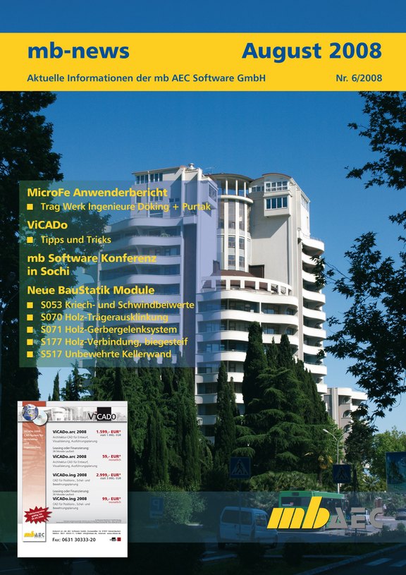 Titelseite der mb-news-Ausgabe 06-2008