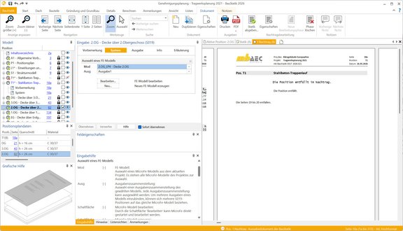 BauStatik | Komfortable Statikabgabe Programmoberfläche der BauStatik. Zu sehen sind verschiedene Funktionen zu Statikabgabe und Nachtragsbearbeitung.
